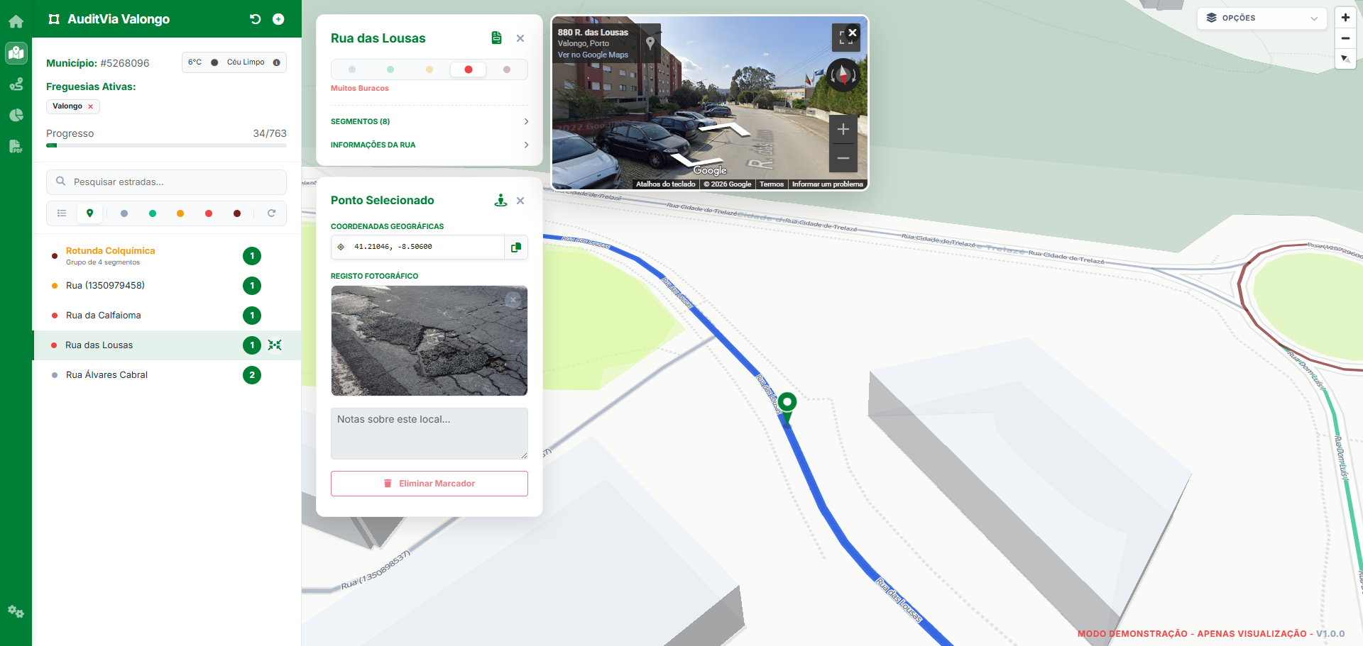 Evidência Visual de Campo